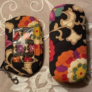 Vera Bradley Set - Glasses Case & Small Wallet